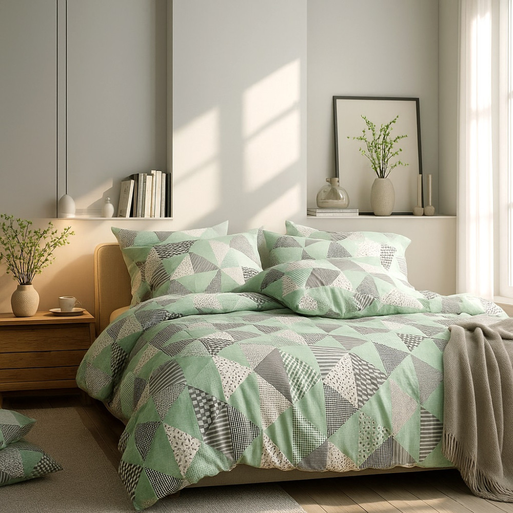 Pillowcase set SoundSleep Abstract Magic of Sensations calico 50x70 cm  green (2800004889421)