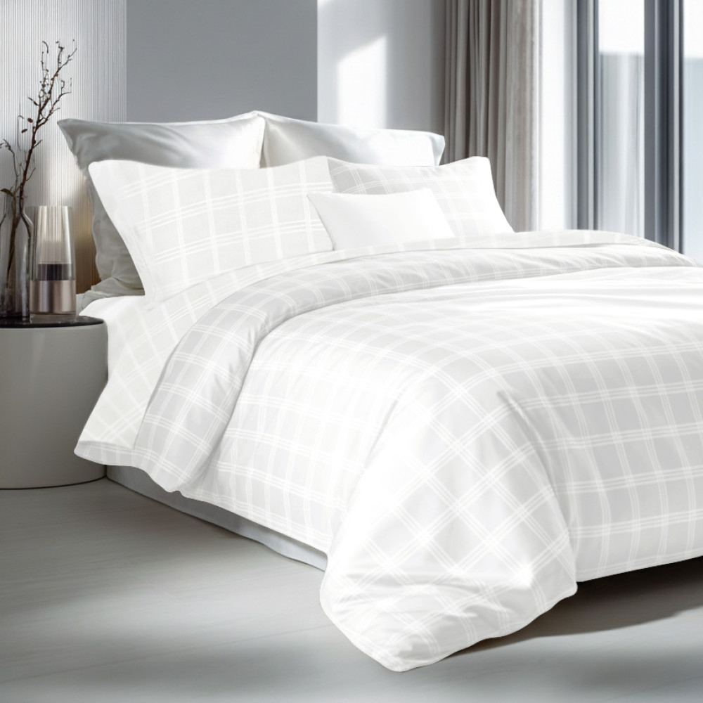 Bedding set SoundSleep Jacquard Sofino White Satin Jacquard Double Euro 200x220 cm (2800004890465)