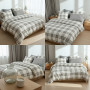 Bedding set SoundSleep Flanel Cоzy Combi double euro 200x220 cm white-green (2800004977623)