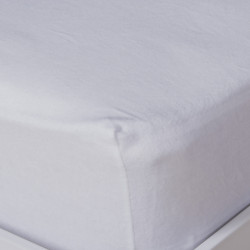 Fitted sheet SoundSleep Delicacy flannel 160x200 cm white (94287004)