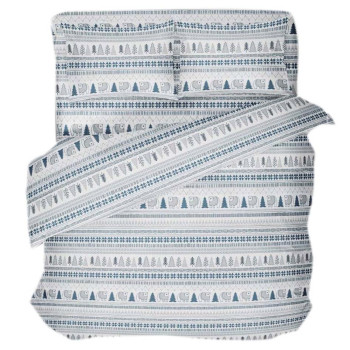 Pillowcase set Quiet Forest SoundSleep flannel blue 50x70 cm
