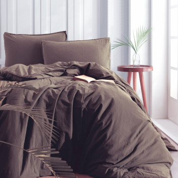 Комплект постельного белья SoundSleep Stonewash Adriatic семейный кофейный (94381153)