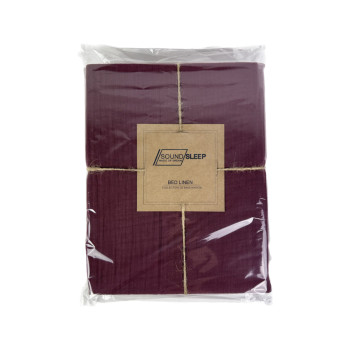 Duvet cover Muslin SoundSleep Burgundy burgundy 160x220 cm