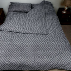 Bed sheet Rhomb Black SoundSleep calico 220x240 cm