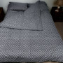 Bed linen set Rhomb Black SoundSleep single calico