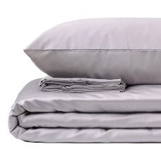 Satin fitted sheet SoundSleep gray 180x200 cm