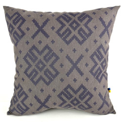 Decorative pillow SoundSleep Code of the Unbreakable Nation gray with blue (94205190)