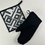 Kitchen oven mitt Code of the Unbreakable Nation SoundSleep black and white