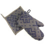 Kitchen oven mitt Code of the Unbreakable Nation SoundSleep gray with blue