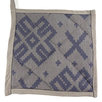 Kitchen oven mitt Code of the Unbreakable Nation SoundSleep gray with blue
