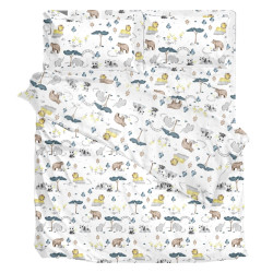 Pillowcase SoundSleep Happe Animals calico 40x60 cm white with print (2800004569873)