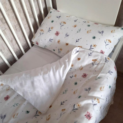 Bed linen set SoundSleep Flowers muslin children 112x147 cm (94101843)