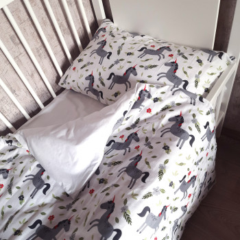 Комплект постельного белья в кроватку SoundSleep Unicorn муслин детский 112х147 см (94101836)