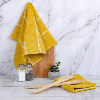 Kitchen towel SoundSleep Clark 400g terry 30x50 cm mustard (2800004633871)