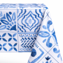 Tablecloth SoundSleep Blue Mosaic Water-Repellent 130x180 cm White (2800005024364)
