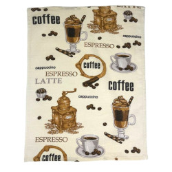 Kitchen Towel Emily Coffee Waffle 46x60 cm White-Brown (94280562)