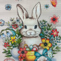 Waffle kitchen towel Easter Bunny SoundSleep 34x60 cm