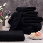 Terry towel Rossa SoundSleep black without border 70x140 cm