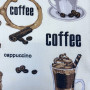 Рушник вафельний кухонний Coffee ТМ Emily біло-коричневий 46х60 см