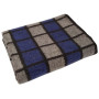 Woolen winter blanket SoundSleep gray checkered 140x205 cm