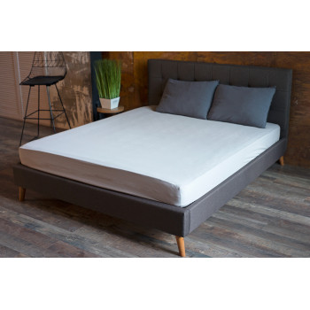 Простирадло на гумці SoundSleep Stonewash Adriatic milky ранфорс 150х200х30 см молочне (653590749196)