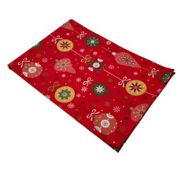 Tablecloth SoundSleep Christmas Balls new waterproof 110x140 cm red (2800004658577)