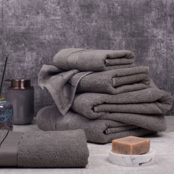 SoundSleep Rossa towel set 2 pcs terry 50x90 cm and 70x140 cm 400g gray (2800004679985)