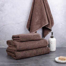 Towel SoundSleep Tender 550g terry 70x140 cm chocolate (2800004633246)