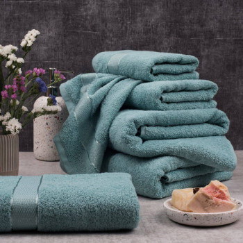 SoundSleep Rossa towel set 2 pcs terry 50x90 cm and 70x140 cm 400g turquoise (2800004680080)