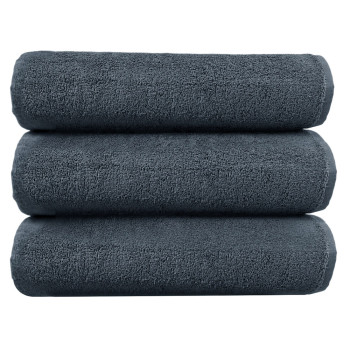 SoundSleep Delicat towel set 2 pcs with loop terry 50x90 cm and 70x140 cm 500g dark gray (2800004680097)