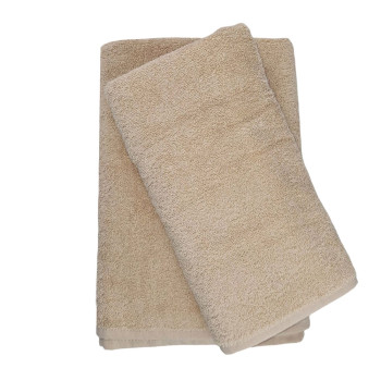 SoundSleep Inspire towel set 2 pcs with loop terry 50x90 cm and 70x140 cm 500g beige (2800004680158)