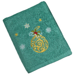 Towel SoundSleep Gold Charm new with terry embroidery 40x70 cm aqua (2800004667876)