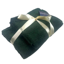 SoundSleep Inspire towel set 2 pcs with loop terry 50x90 cm and 70x140 cm 500 g dark green (2800004680189)