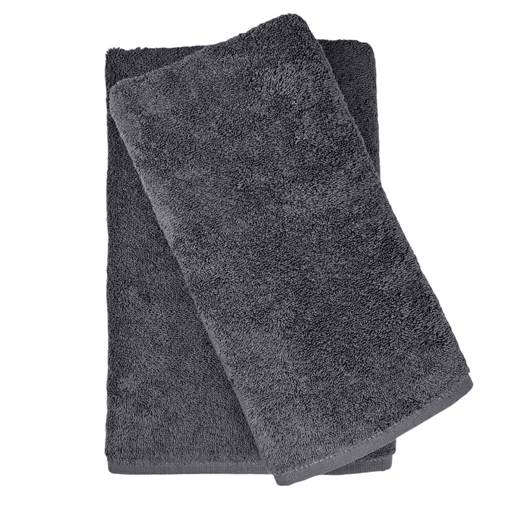 Set of towels SoundSleep Inspire 2 pcs with a loop terry 50x90 cm and 70x140 cm 500 g dark gray (2800004680141)