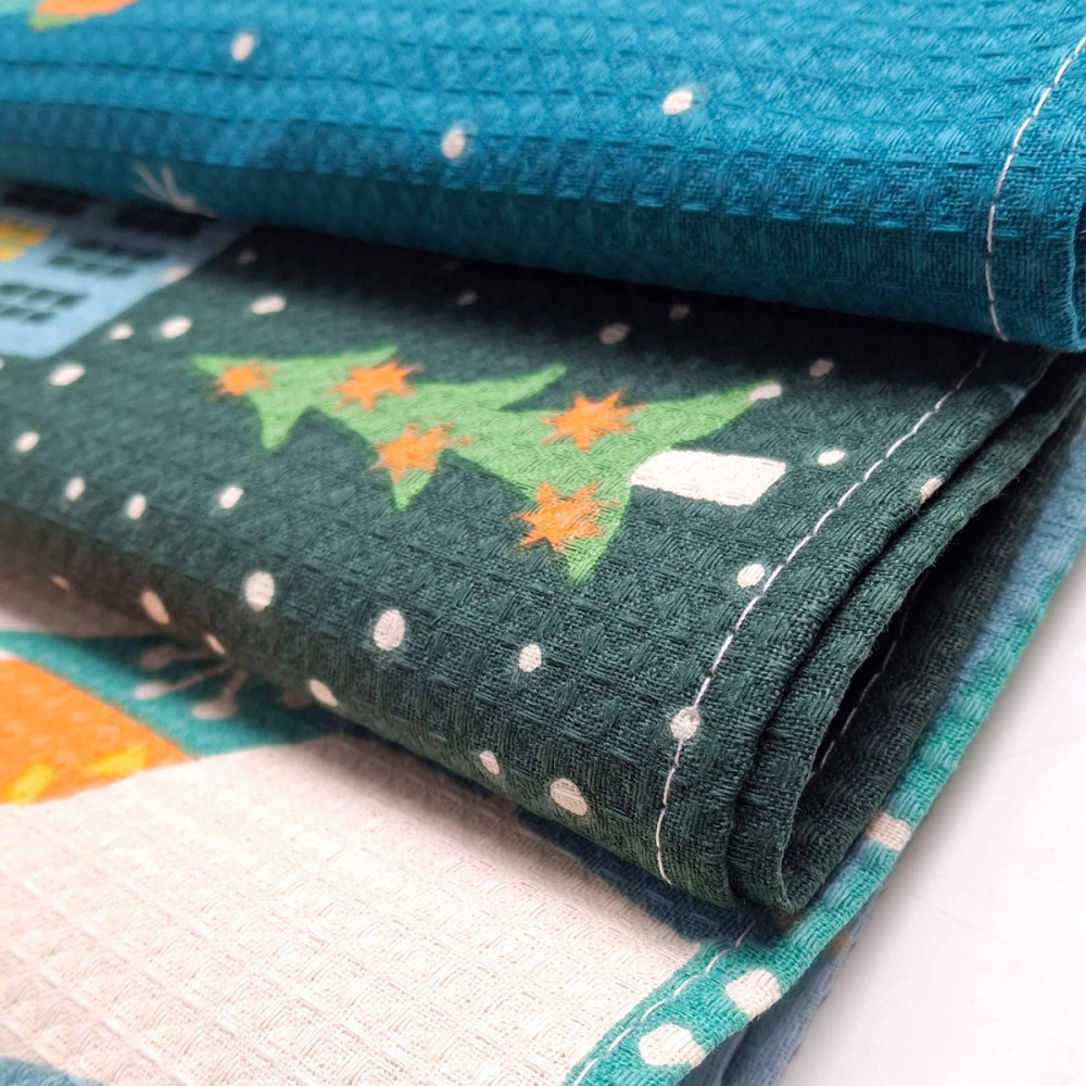 Kitchen towel SoundSleep Miracles waffle 45x60 cm 185 g Dark Green (2800004977739)