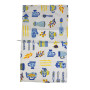 Waffle kitchen towel SoundSleep Teapots blue-white 30x50 cm