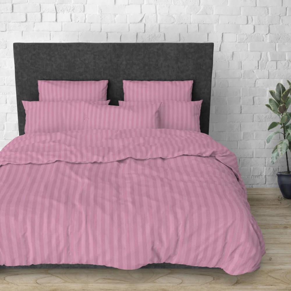 Fitted sheet SoundSleep Stripy Pink calico 90x200 cm (93949415)