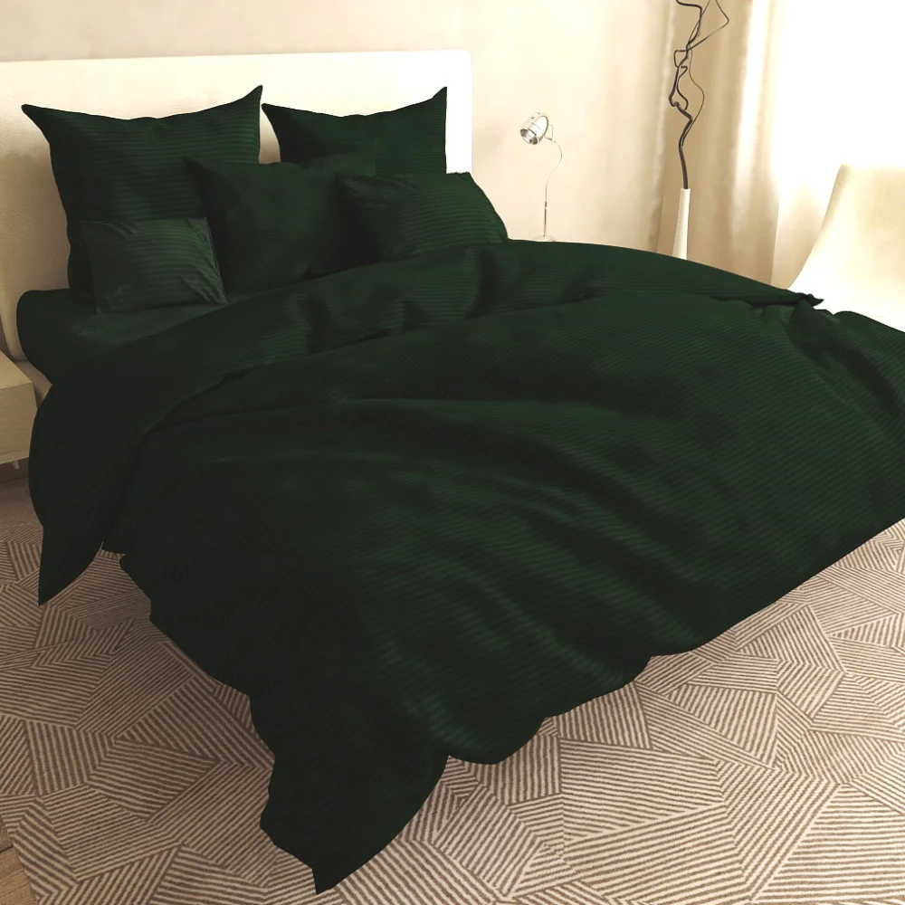 Простынь на резинке Stripy Green SoundSleep бязь 160х200 см
