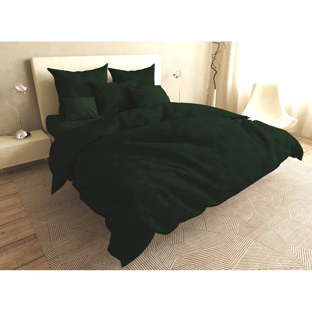 Простынь на резинке Stripy Green SoundSleep бязь 160х200 см