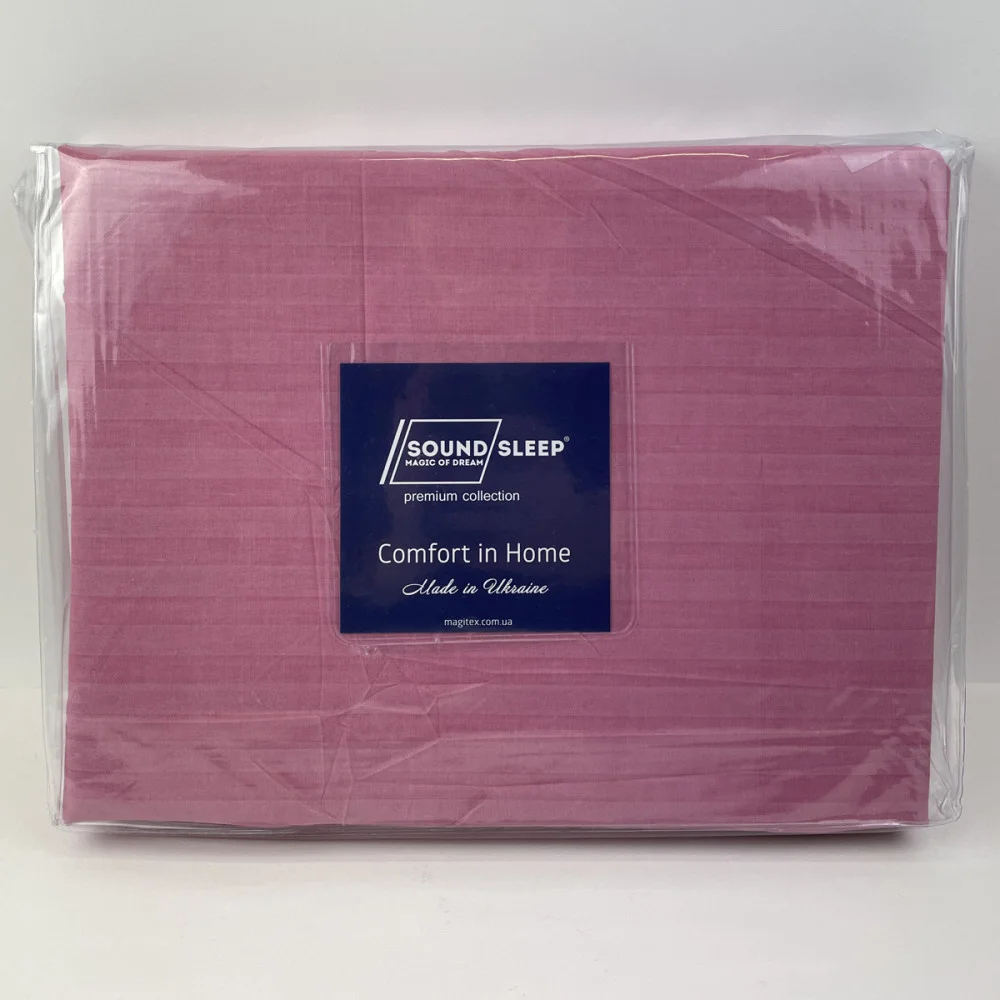 Fitted sheet SoundSleep Stripy Pink calico 90x200 cm (93949415)