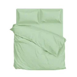 Простирадло на гумці SoundSleep Light Green ранфорс 90х200 см салатовий (2800004761062)