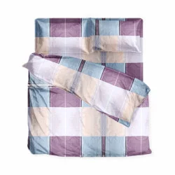Комплект постельного белья SoundSleep Quadro бязь Двуспальный евро 200х220 см сиреневый (2800004769624)