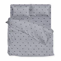 Комплект постільної білизни SoundSleep Gray Stars бязь підлітковий 160х215 см сірий (2800004775250)