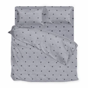 SoundSleep Gray Stars bedding set, coarse calico, for teenagers, 160x215 cm, gray (2800004775250)