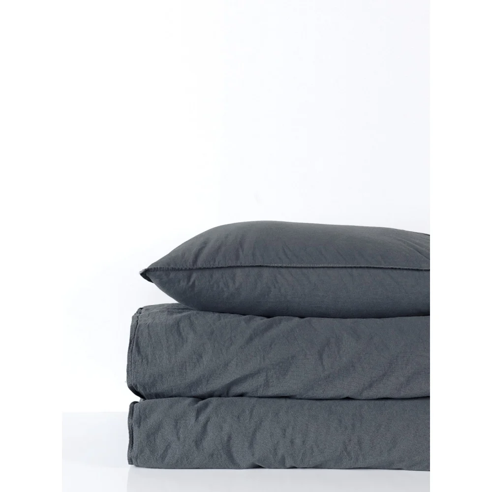 SoundSleep Stonewash Dark Gray family bedding set 160x220 cm dark gray (92669505)