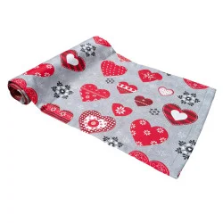 Runner SoundSleep Winter Love New Year waterproof 35x100 cm gray (2800004658546)