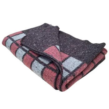 Blanket SoundSleep wool winter 500gm2 140x205 cm gray checkered (94330359)