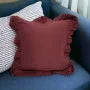 Декоративная наволочка SoundSleep Muslin Burgundy 45х45 см с рюшами бургунди (94331776)