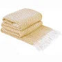 Plaid Vladi Valencia Antonio cotton 140x200 cm white and mustard (2800004497213)