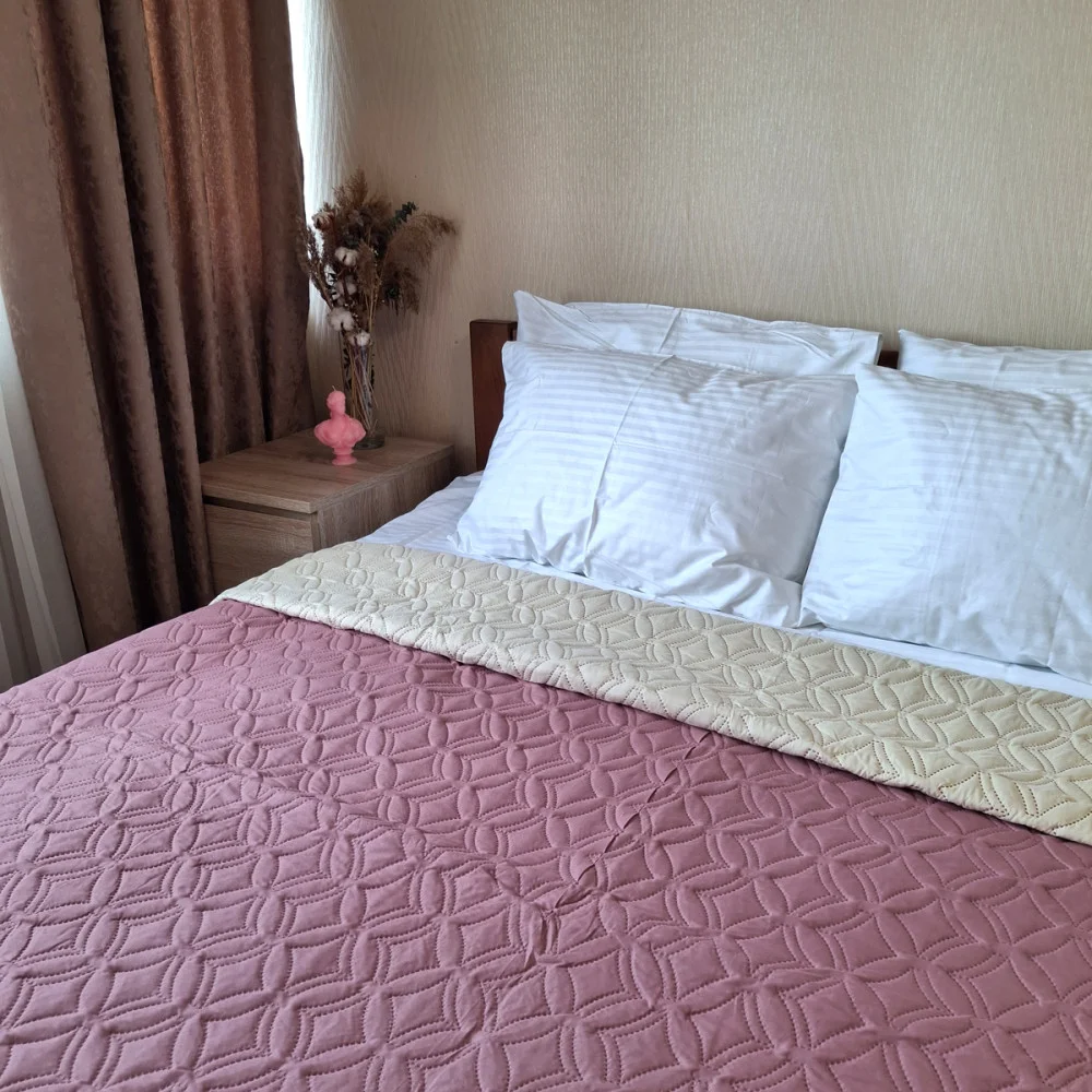 Покривало SoundSleep Soft Dream двостороннє 200х220 см рожево-ванільне (94395945)